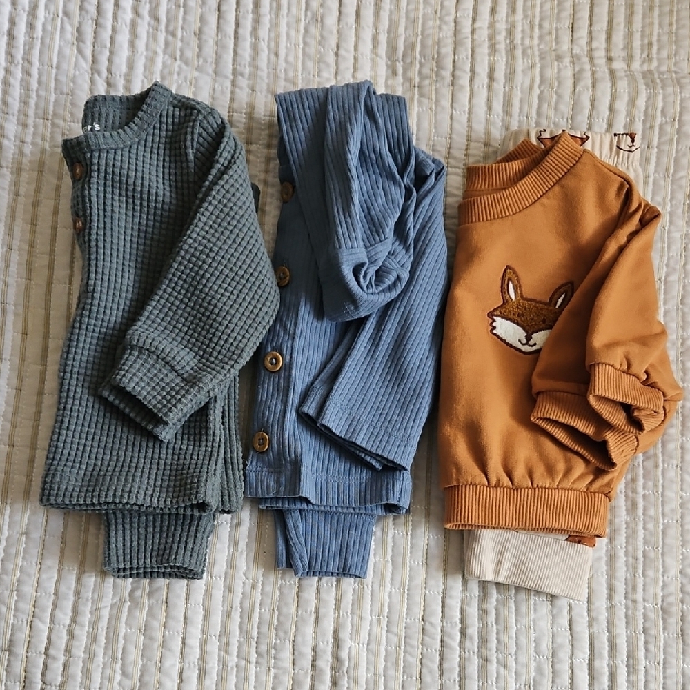 Infant Sets 0-3m - Green, Blue, and Orange